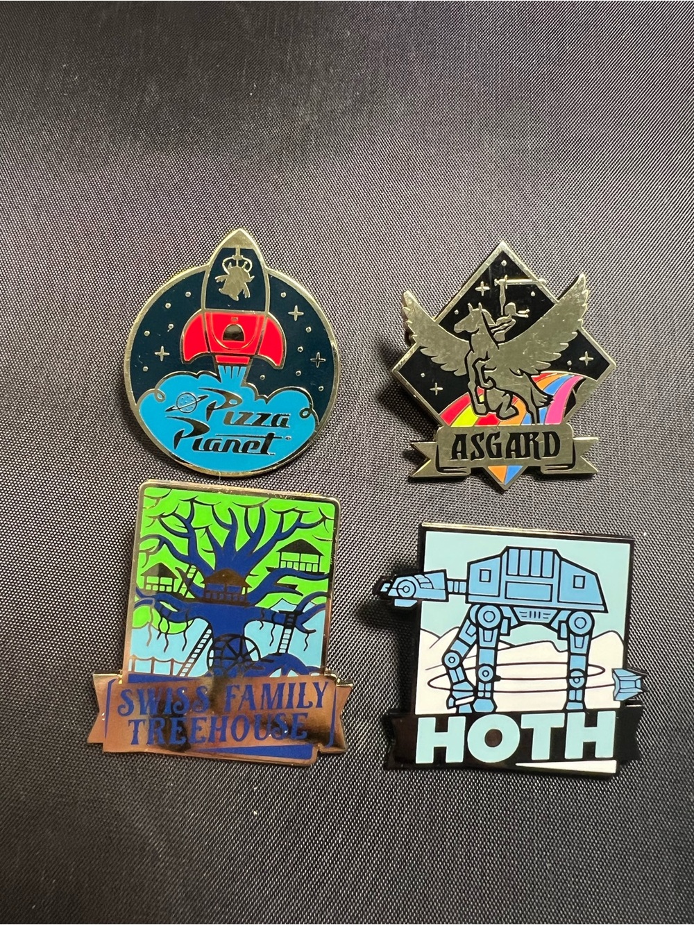 Disney D23 2020 “Fantastic Worlds” Member Gift Pin Set (4 Pins)